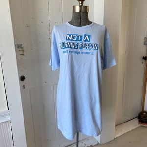 Not A Morning Person NightShirt Blue OS